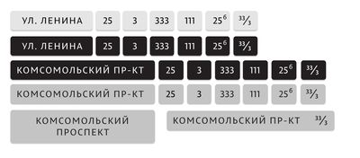 Варианты указателей для исторических зданий